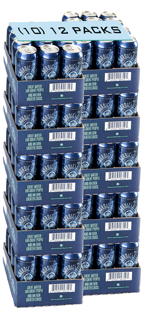 Nordic Blue Premium Water - Ten (10) x 12-Packs of 16oz - $12 per 12-pack — Save 20% — Most Popular!