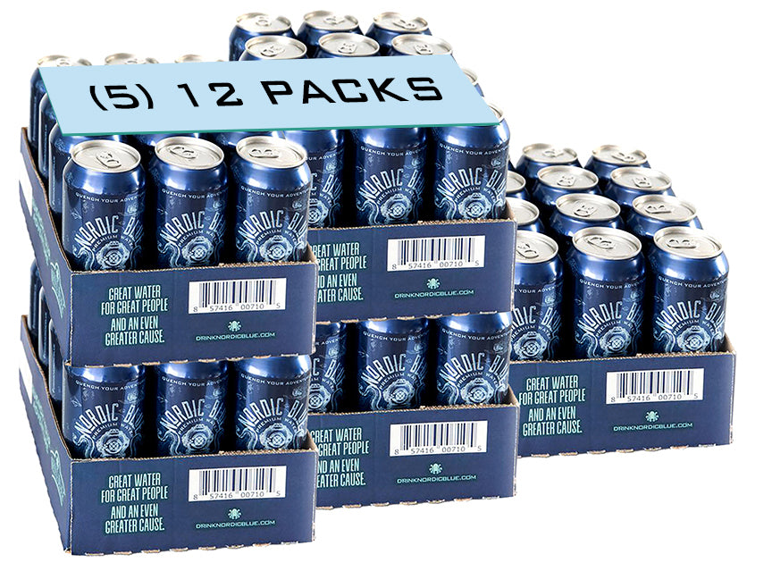 Nordic Blue Premium Water - Five (5) x 12-Packs of 16oz - $15 per 12-pack — Great starter bundle.