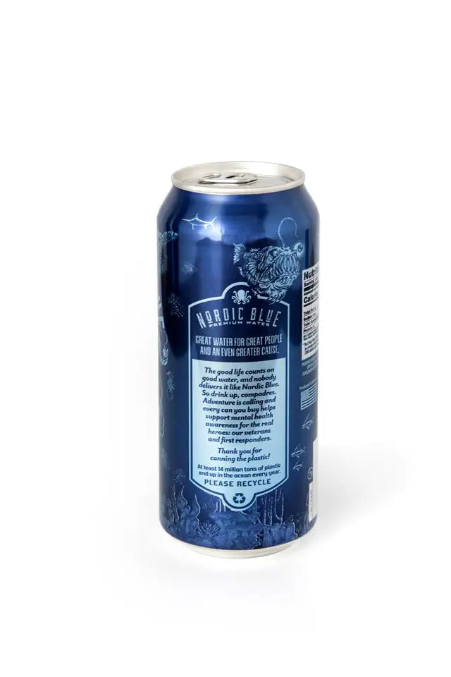Nordic Blue Water Can Side View